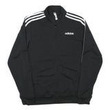 ADIDAS Mens Black & White Classic Jacket S Polyester Blend Track Zip Up