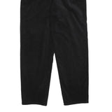 GUESS Mens Relaxed Black Cotton Blend Trousers W38 L34 Casual Zip Closure
