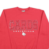 CHAMPION Mens Red Louisville Cards Crew Neck Sweatshirt S Cotton Blend Casual