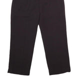 Womens Black Classic Fit Straight Trousers W24 L26 Zip Closure Elegant Workwear