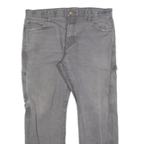 DICKIES Mens Grey Regular Fit Straight Cotton Blend Jeans W34 L30 Workwear