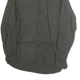 G STAR Womens Dark Green Basic Shirt Long Sleeve Button Neck S Cotton Blend