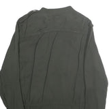 G STAR Womens Dark Green Basic Shirt Long Sleeve Button Neck S Cotton Blend