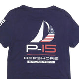 POLO RALPH LAUREN Mens Navy Blue Graphic T-Shirt S Short Sleeve Crew Neck