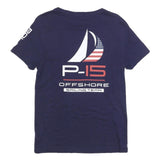 POLO RALPH LAUREN Mens Navy Blue Graphic T-Shirt S Short Sleeve Crew Neck