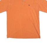 BURBERRY Mens Orange Short Sleeve Plain S Polo Shirt Cotton Blend Classic