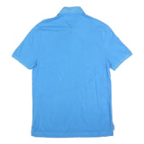 TOMMY HILFIGER Mens Blue Short Sleeve Plain Polo Shirt M Classic Fit Cotton