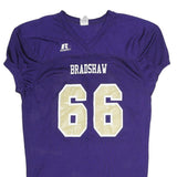 RUSSELL ATHLETIC Mens Purple Jersey L Short Sleeve V-Neck Bradshaw Rangel 66