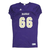 RUSSELL ATHLETIC Mens Purple Jersey L Short Sleeve V-Neck Bradshaw Rangel 66