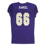 RUSSELL ATHLETIC Mens Purple Jersey L Short Sleeve V-Neck Bradshaw Rangel 66