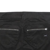 GAS Womens Black Mini Cotton Blend Skirt S Zipper Pocket Casual Chic