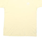 ADIDAS Mens Yellow & White Modern T-Shirt L Short Sleeve Crew Neck Sportswear