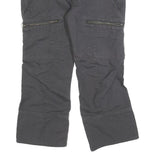 DIESEL Womens Cotton Blend Grey Regular Cargo Trousers W28 L23 Zip Closure