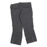 DIESEL Womens Cotton Blend Grey Regular Cargo Trousers W28 L23 Zip Closure