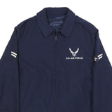 DEFENSE LOGISTICS AGENCY Womens Blue Wool Blend Zip Jacket L Air Force Style