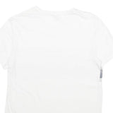 CALVIN KLEIN Mens White Grey Graphic T-Shirt S V-Neck Short Sleeve Classic Fit