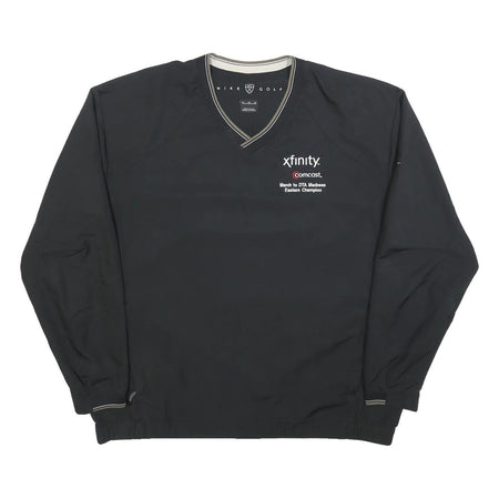 NIKE Mens Black Xfinity Comcast Golf V-Neck XL Sweatshirt Lightweight Pullover