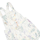 LEVI'S Womens White Pastel Print Cotton Blend Short Dungarees L W36 L5 Casual