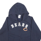 NFL Womens Navy Bears Full Zip Hoodie L Cotton Blend Casual Sportswear