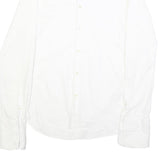 DKNY Mens White Slim Fit Shirt M Classic Cotton Button Long Sleeve