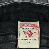 True Religion Studded Denim Shorts - 25W US 0 Black Denim