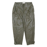 MNG Womens Polyester Khaki Regular Tapered Trousers W32 L26 Zip Closure Stylish