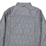 JACK WOLFSKIN Womens Grey Polyester Blend Quilted Jacket UK 18 Zip Outdoor Coat