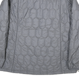 JACK WOLFSKIN Womens Grey Polyester Blend Quilted Jacket UK 18 Zip Outdoor Coat