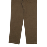 TOMMY HILFIGER Mens Cotton Blend Brown Regular Straight Trousers W32 L31 Classic