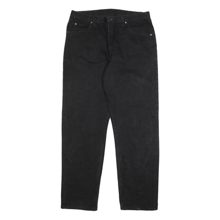 WRANGLER Mens Relaxed Black Denim W38 L34 Zip Cotton Jeans Classic Casual Wear