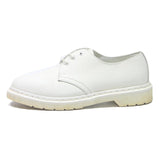 DR MARTENS 1461 Womens Leather White Lace-Up Shoes UK 6 Classic Durable Comfort
