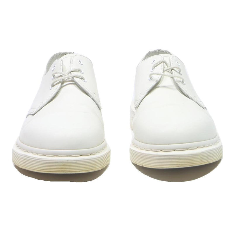 DR MARTENS 1461 Womens Leather White Lace-Up Shoes UK 6 Classic Durable Comfort