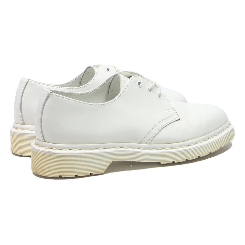 DR MARTENS 1461 Womens Leather White Lace-Up Shoes UK 6 Classic Durable Comfort