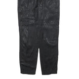 LATEST LOOK Womens Black Polyester Blend Regular Fit Straight Leg Trousers W25