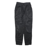 LATEST LOOK Womens Black Polyester Blend Regular Fit Straight Leg Trousers W25