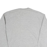 CALVIN KLEIN JEANS Mens Grey Crew Neck M Cotton Sweatshirt Logo Red Stripe