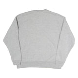 CALVIN KLEIN JEANS Mens Grey Crew Neck M Cotton Sweatshirt Logo Red Stripe