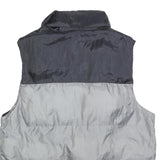 AVIREX Mens Black & Grey Puffer Jacket L Polyester Zip Outdoor Casual Vest