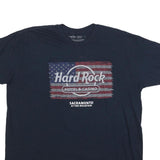 HARD ROCK CAFE Mens Black Sacramento Graphic T-Shirt 2XL Short Sleeve Crew Neck
