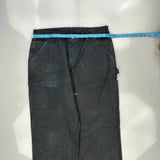 Carhartt Carpenter Trousers - 34W 34L Black Cotton