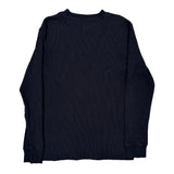 Southpole Waffle Knit Long Sleeve T-Shirt - Medium Navy Cotton