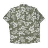 Cooke Street Floral Hawaiian Shirt - Large Khaki Cotton