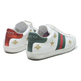 GUCCI Ace Womens Leather Sneaker White Green & Red UK 6 Embroidered Bee Star