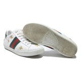 GUCCI Ace Womens Leather Sneaker White Green & Red UK 6 Embroidered Bee Star