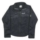 JACK WOLFSKIN Womens Black Polyester Blend Outdoor Jacket M Zip Floral Pattern