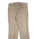 WRANGLER Mens Beige Regular Straight Denim Medium W33 L32 Classic Cotton Blend
