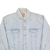 LEVI'S Mens Blue Light Denim Jacket XL Cotton Blend Button Closure Classic Fit