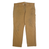 CARHARTT Mens Relaxed Fit Jeans Beige Cotton Blend Zip W40 L32 Workwear Durable
