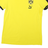 PUMA Mens Yellow & Black BVB 09 Graphic T-Shirt L Short Sleeve Crew Neck