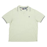 CHAPS Mens Cream Polo Shirt Short Sleeve Plain 2XL Cotton Comfortable